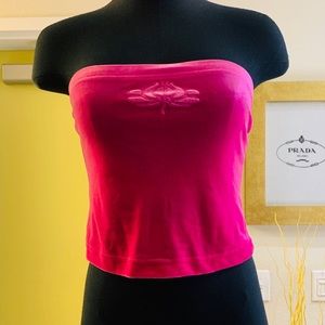 Vintage velvet tube top